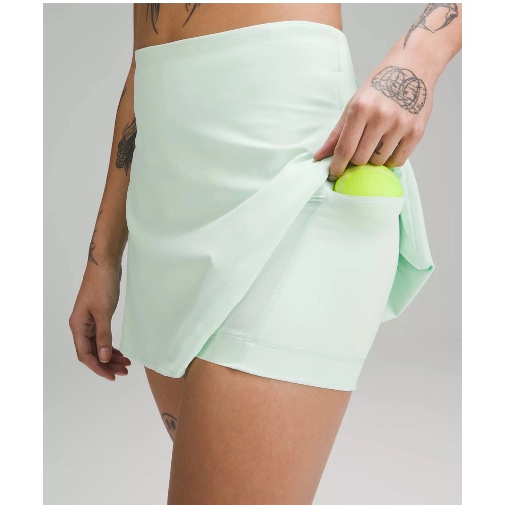 Lululemon Peek Pleat High-Rise Tennis Skirt Mint Moment Size 8 - Picture 13 of 14